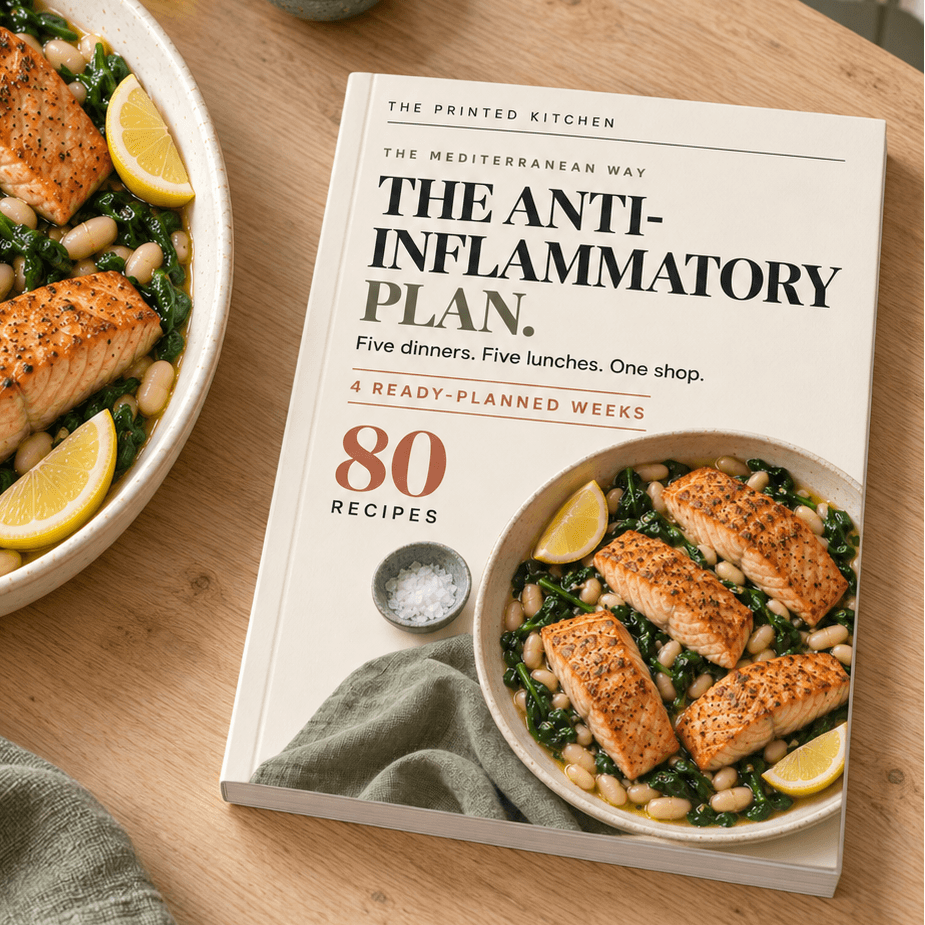 The Anti-Inflammatory Plan | Mediterranean Cookbook with a 4-Week Meal Plan | Printed Book