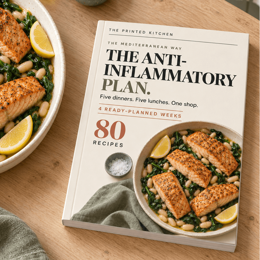 The Anti-Inflammatory Plan | Mediterranean Cookbook with a 4-Week Meal Plan | Printed Book